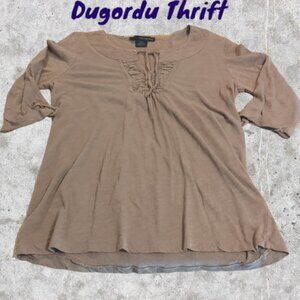 Woman's Small Vintage Calvin Klein Jeans Half Sleeve Peasant Blouse